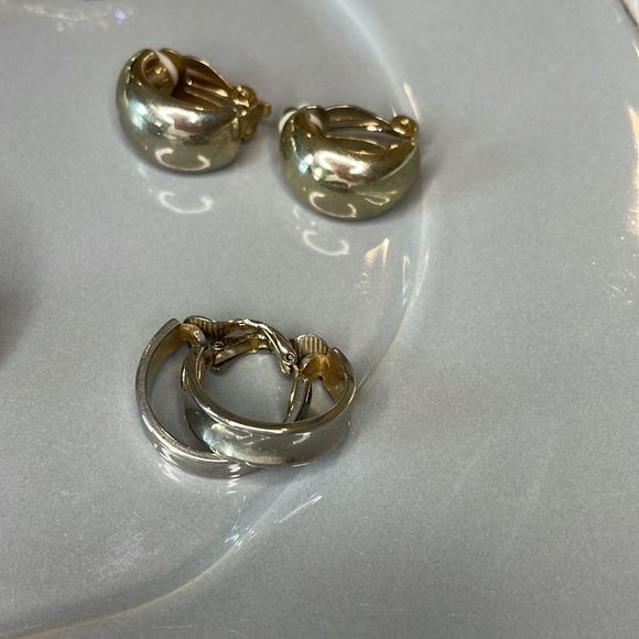 VINTAGE clip on earrings, lot of 5 pair - Picture 3 of 6